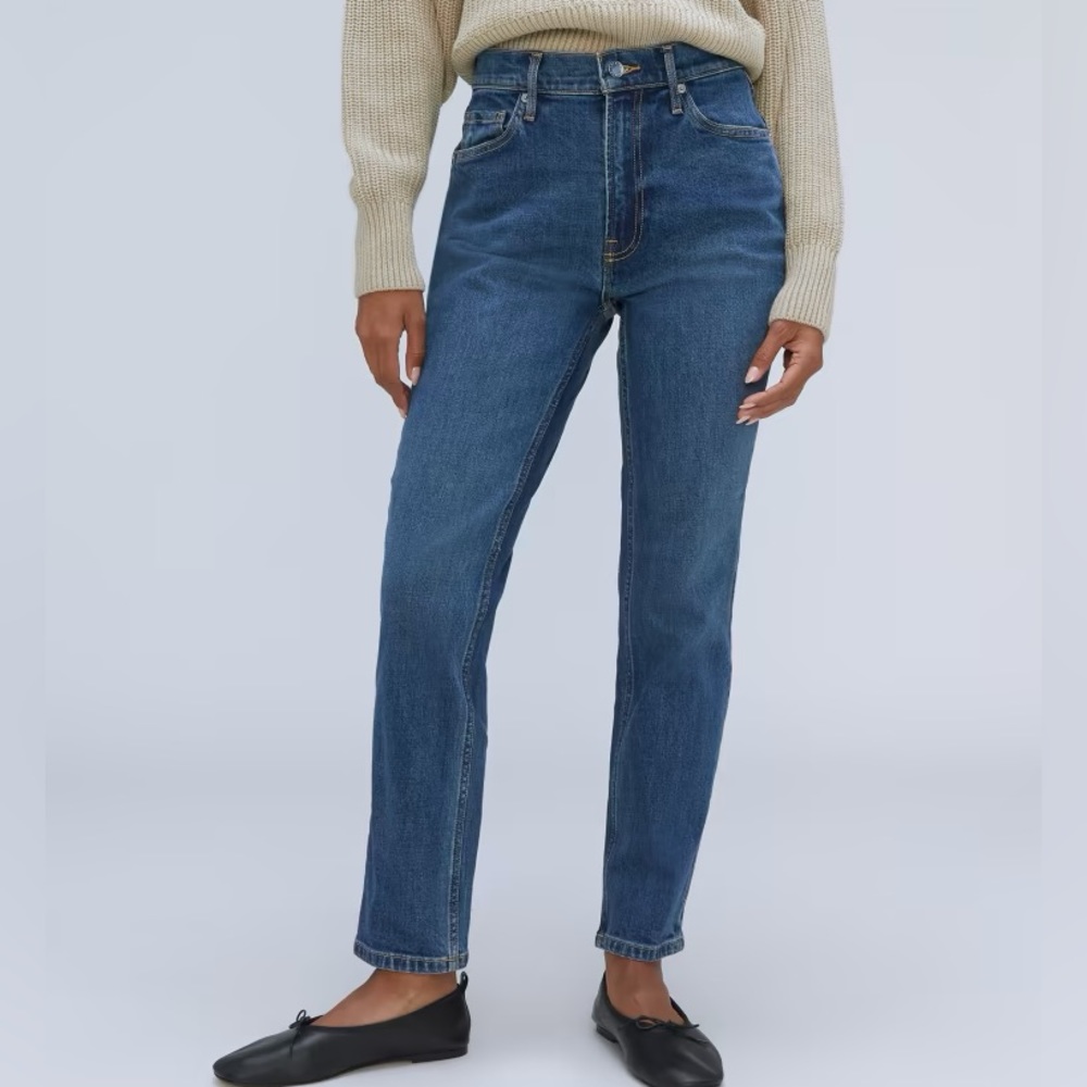 Everlane Original Cheeky Jean in Washed Midnight, size 24, 26.5” inseam, new